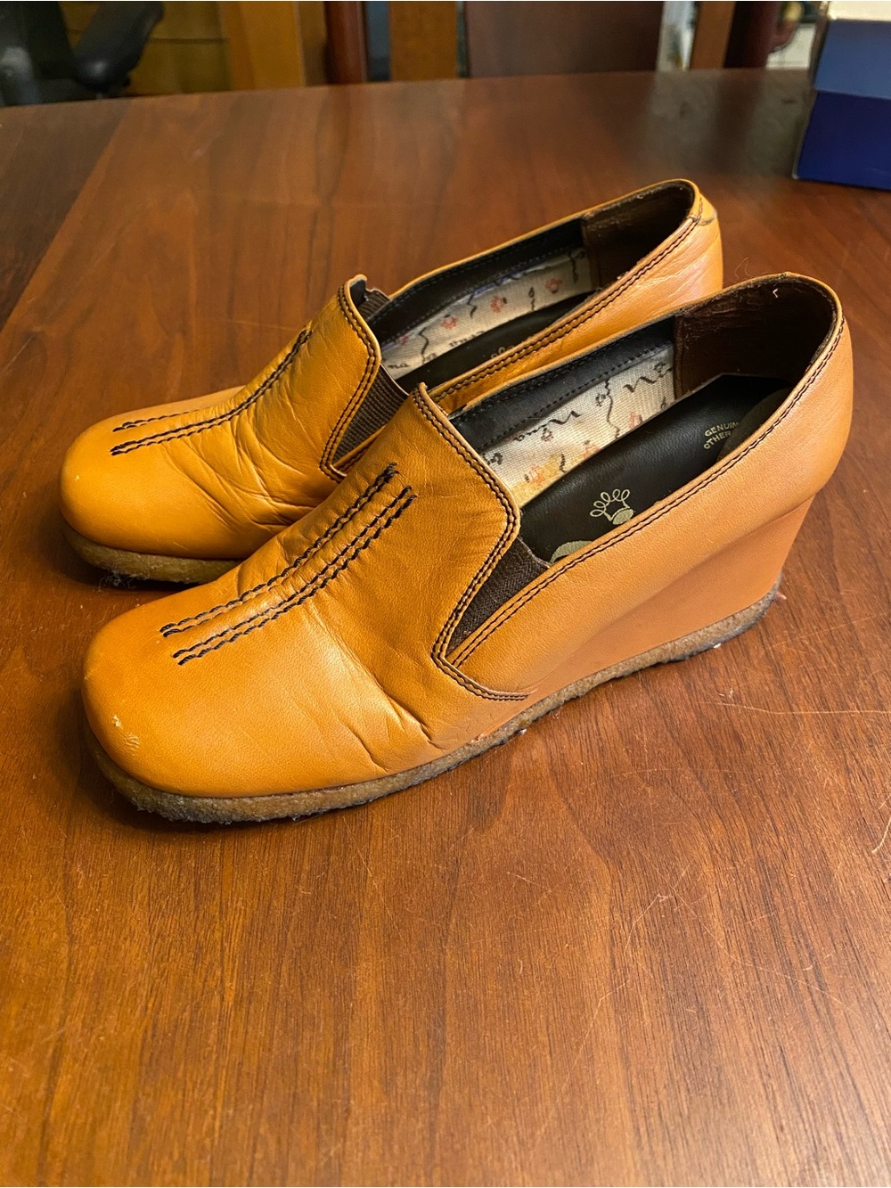 Vintage 70s Nina Wedge Heels Shoes